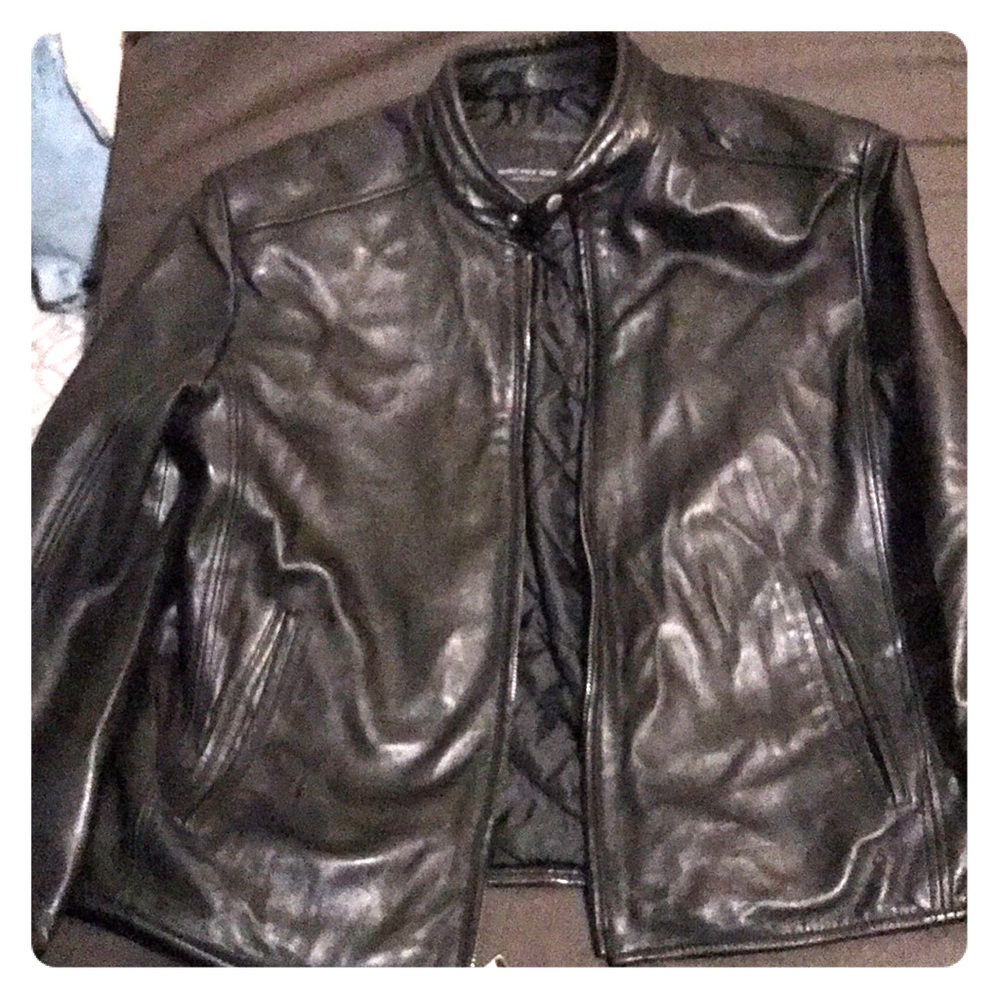 Marc NY Andrew Marc Emerson Leather Moto Jacket